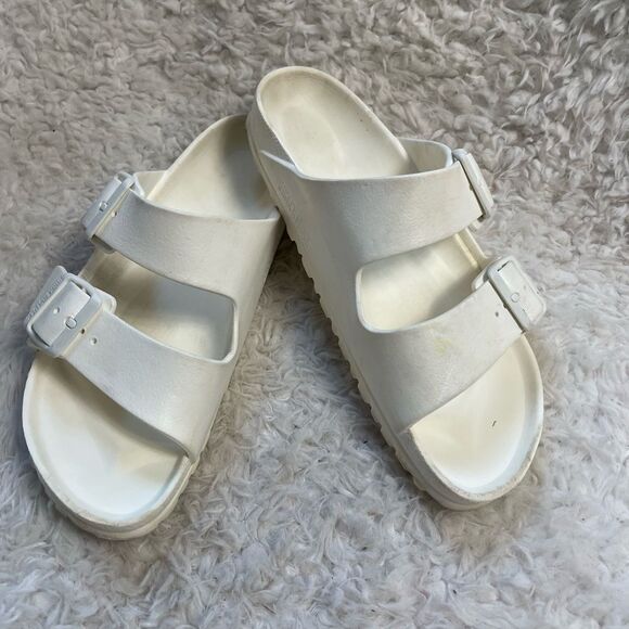 BIRKENSTOCK Arizona Womens WHITE Eva Slides Sandals EUR SZ38 - Picture 4 of 9